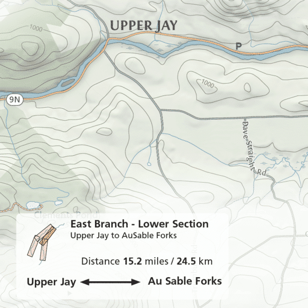 Fly Fishing Adirondacks Map Ausable River Fly Fishing Map - Green Goat Maps